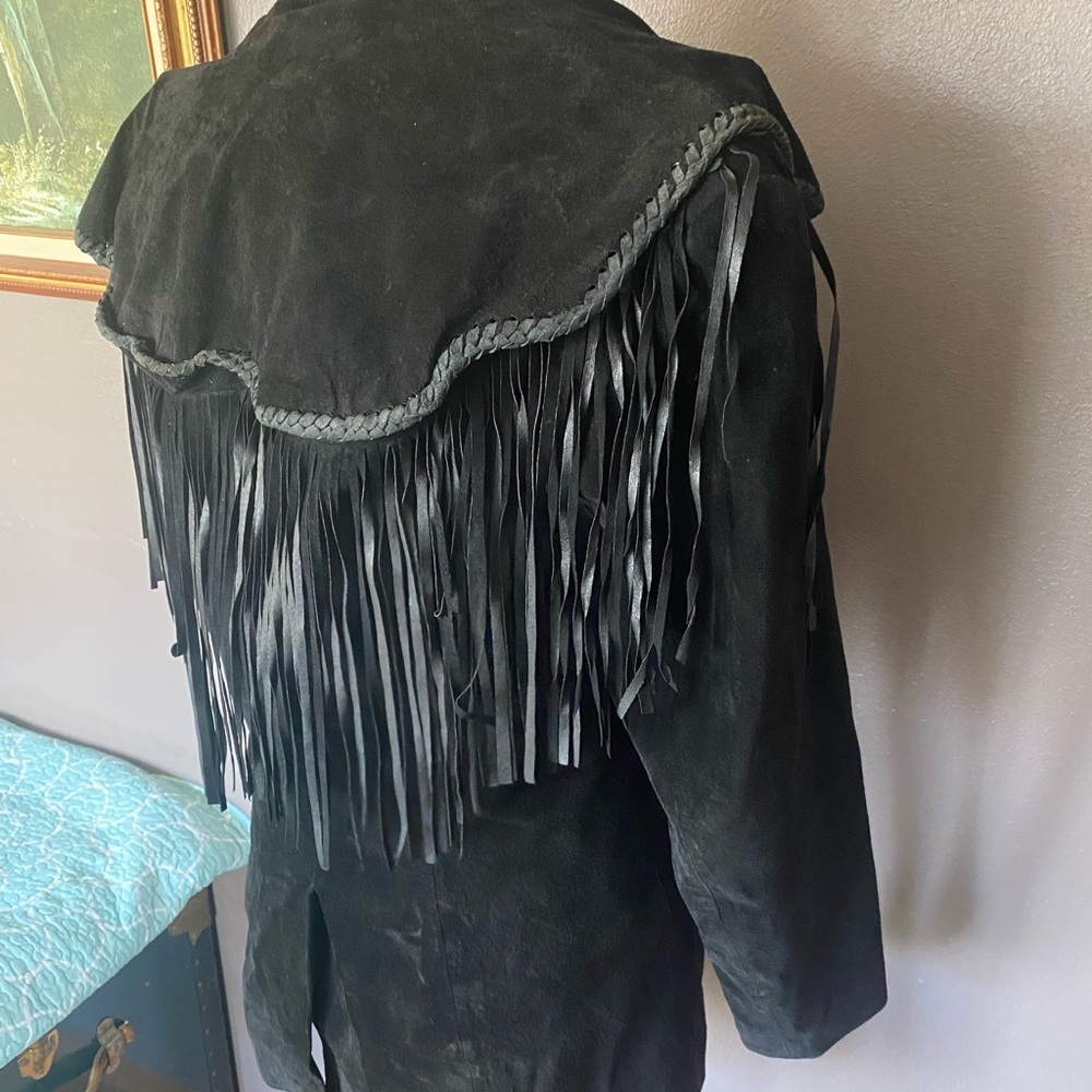 Women’s Medium Western Pioneer Wear Leather Jacket; Motorcycle Wear - Picture 4 of 5
